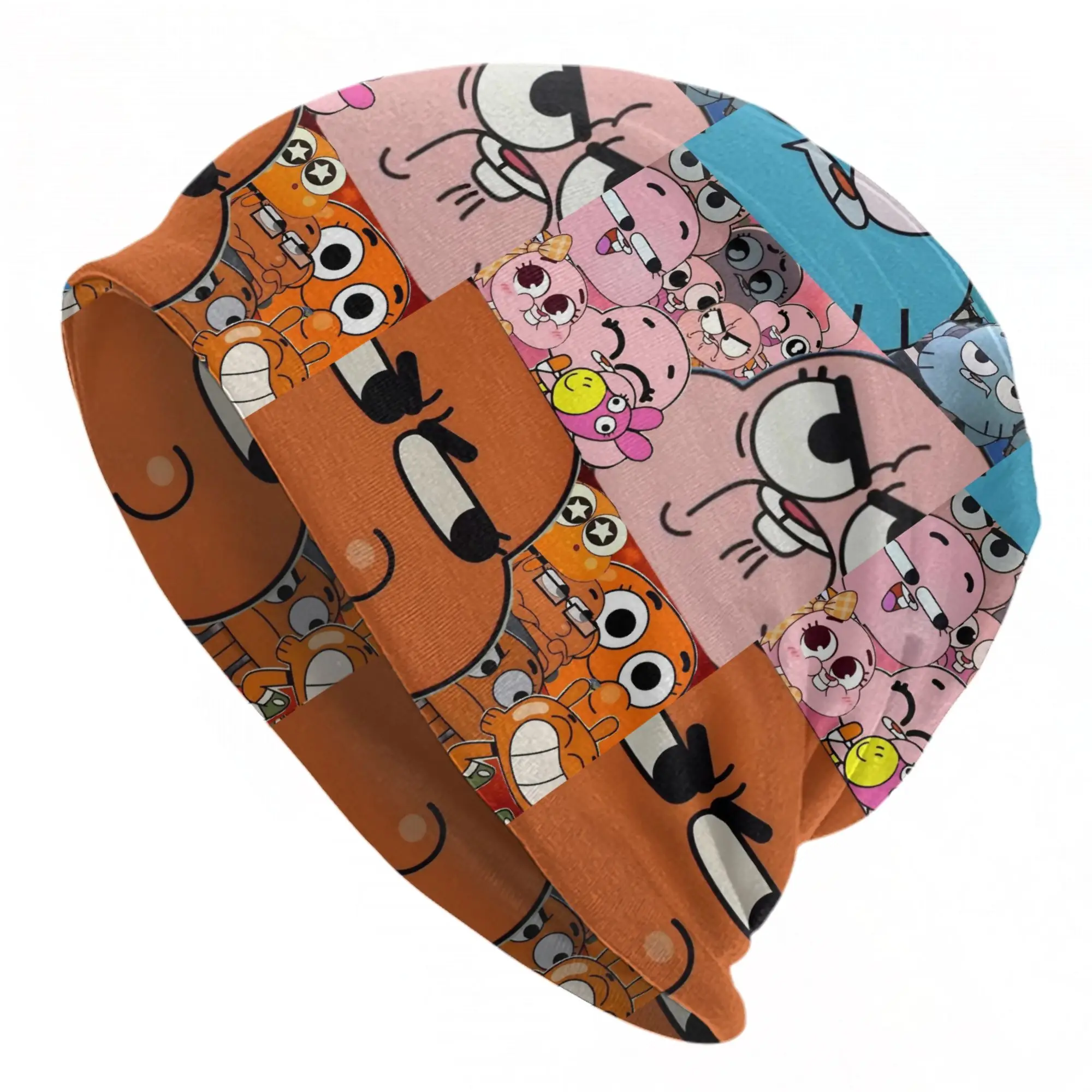 Anaise Gumballs Darwins Caps Amazings Gumballs Hip Hop Unisex Street Skullies Beanies Hats Spring Warm Dual-use Bonnet Hat