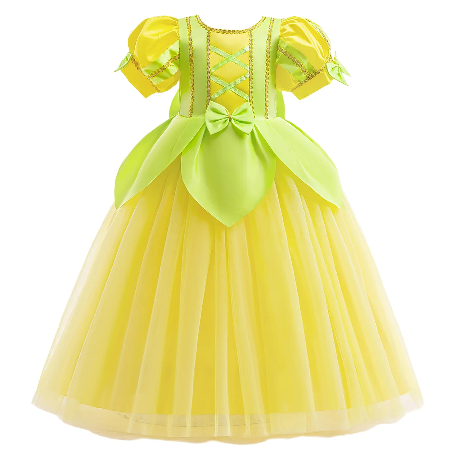 Abiti da fata con fiori pastello Ragazze Farfalla Elfo Costumi da principessa Fantasia per bambini Costume di Halloween Abiti da principessa per feste di compleanno