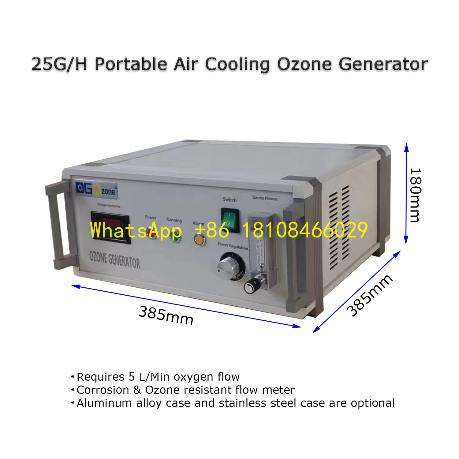 

Источник кислорода для обработки озона, генератор озона для воды, портативный озонатор с воздушным охлаждением, 25 г, вода