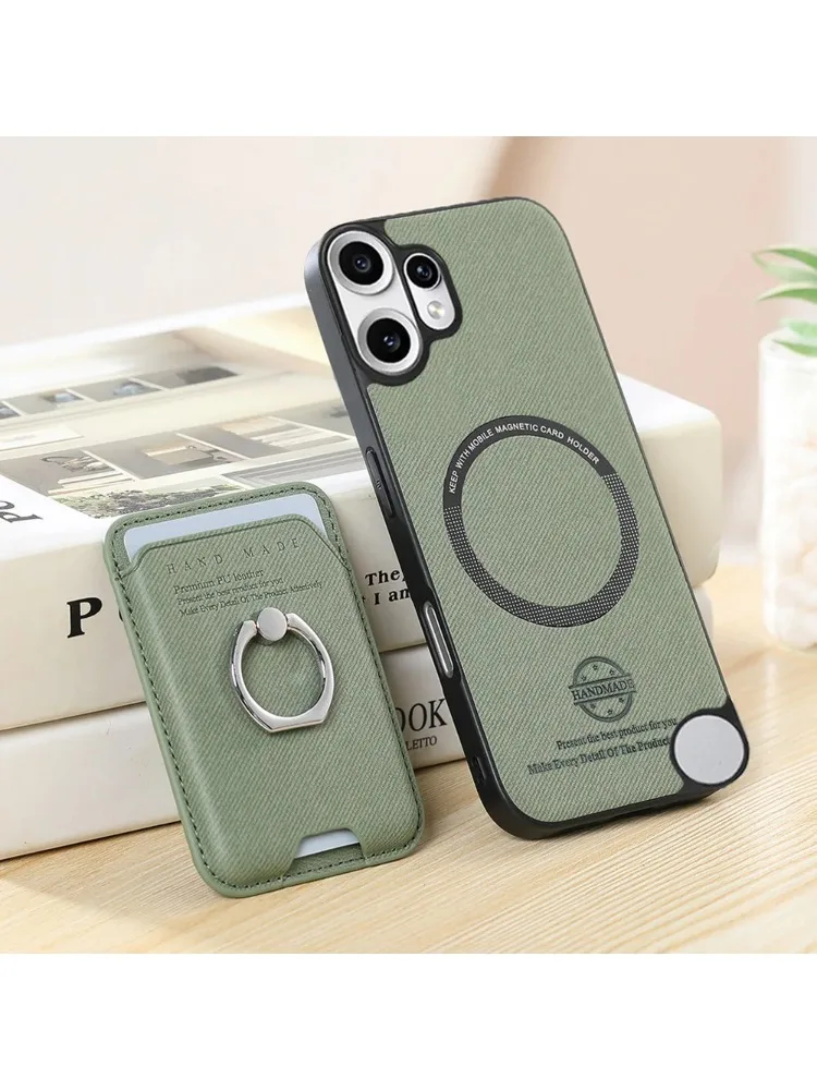 Etui Luksusowe 2w1 z Odpinanym Magnetycznym Panelikiem na Karty i Skórzanym Tyłem do Nothing CMF Phone 2 Pro 4A 5G, Pokrowiec z Pierścieniem do Nothing CMF Phone2 Pro — zdjęcie produktu 7