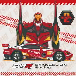 XCARTOYS 1/64 EVA Aston Martin Vantage GT3 Red 2 with Akira Doll Cars Alloy Motor Vehicle Diecast Metal Model Toys for Boys