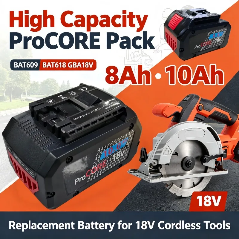 21700 5C Power Battery 8Ah 10Ah ProCORE Upgrade 18V Cordless Tool Replacement BAT609 BAT618 GBA18V