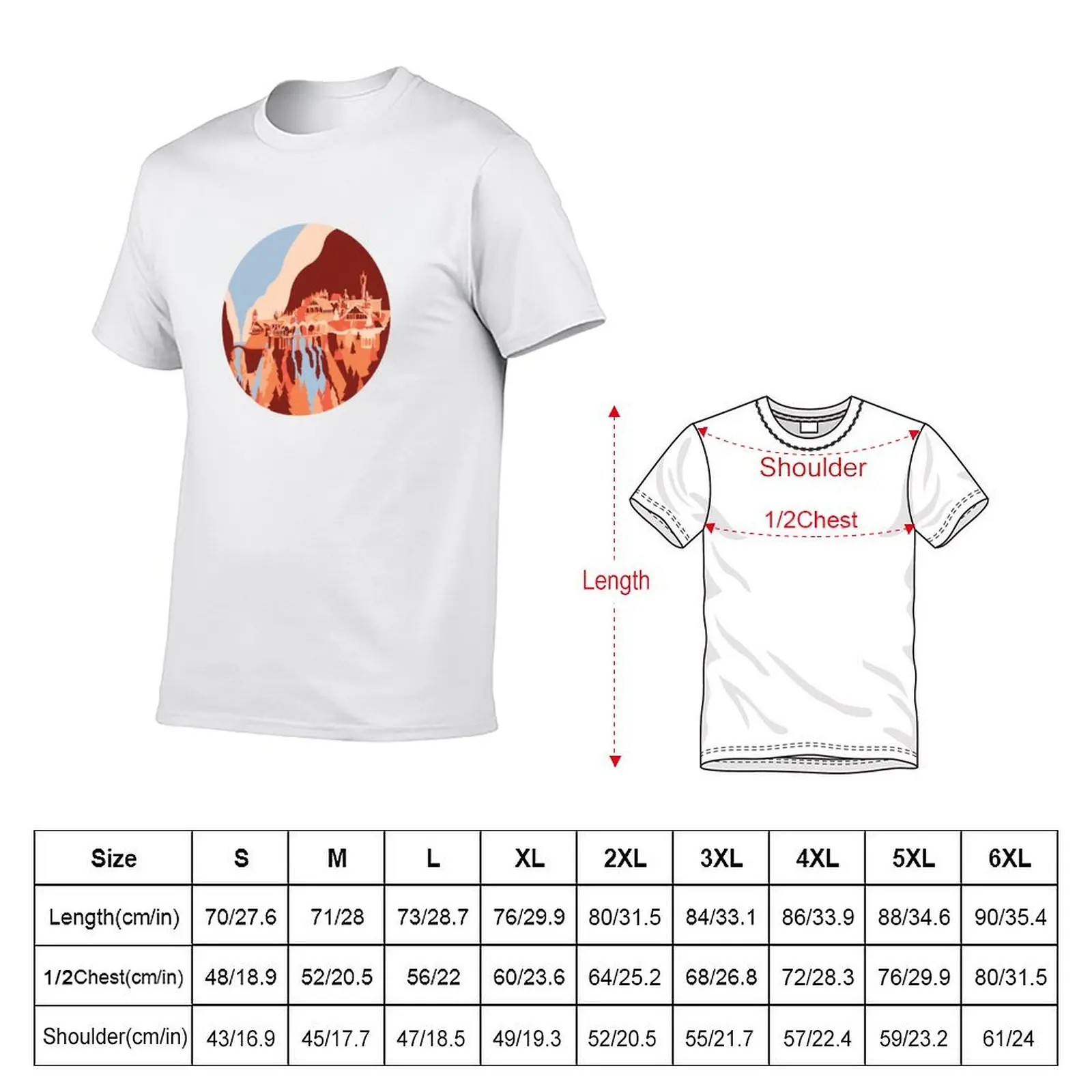 Lord of the Rings, Rivendell T-Shirt custom t-shirts anime anime t shirts oversize t-shirts man t shirts for men cotton