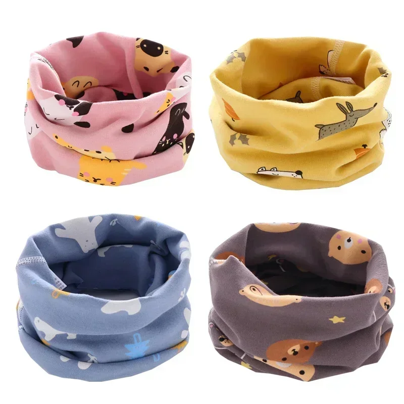 Winter Children Warmer Neck Scarf for Kids Boys Girls Neckerchief Cute Baby Cartoon Scarf Soft Neck Collar Children´s Scarves