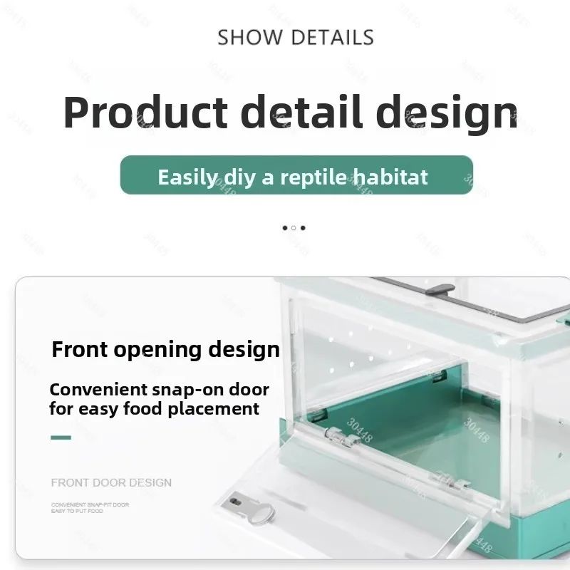 Foldable Reptile Terrarium Cage Hedgehog Habitat Rutin Chicken Brooder Box Insulated Enclosure For Lizard Gecko Button Quail