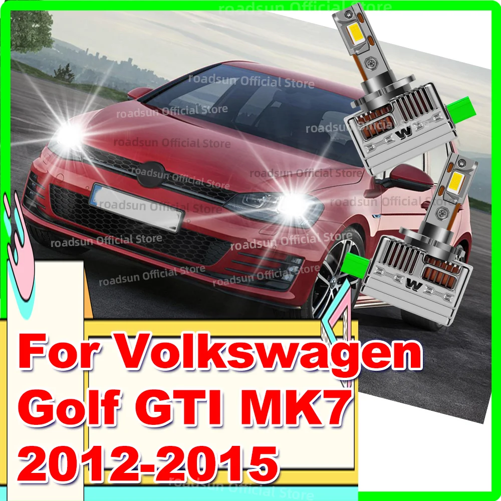 

LED Headlights Canbus 1:1 HID Xenon Auto Lamp 50000LM Plug&Play for Volkswagen Golf GTI MK7 2012 2013 2014 2015