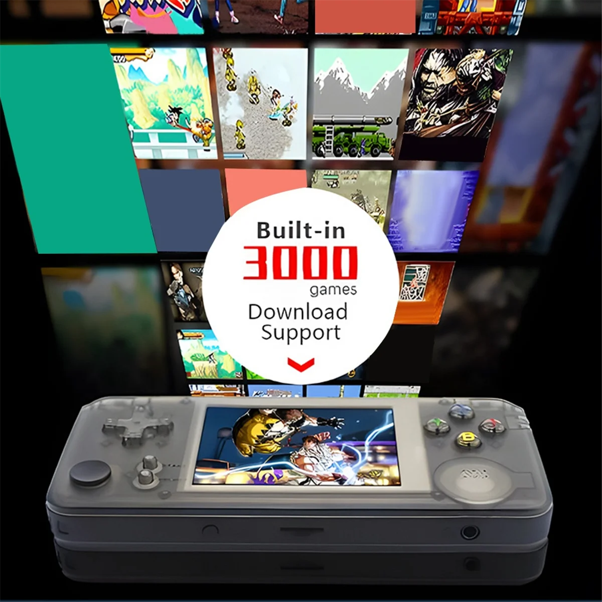 

ADEGBO-Improved Handheld Retro Game Console 3000 Games 360 Degree Control Joystick