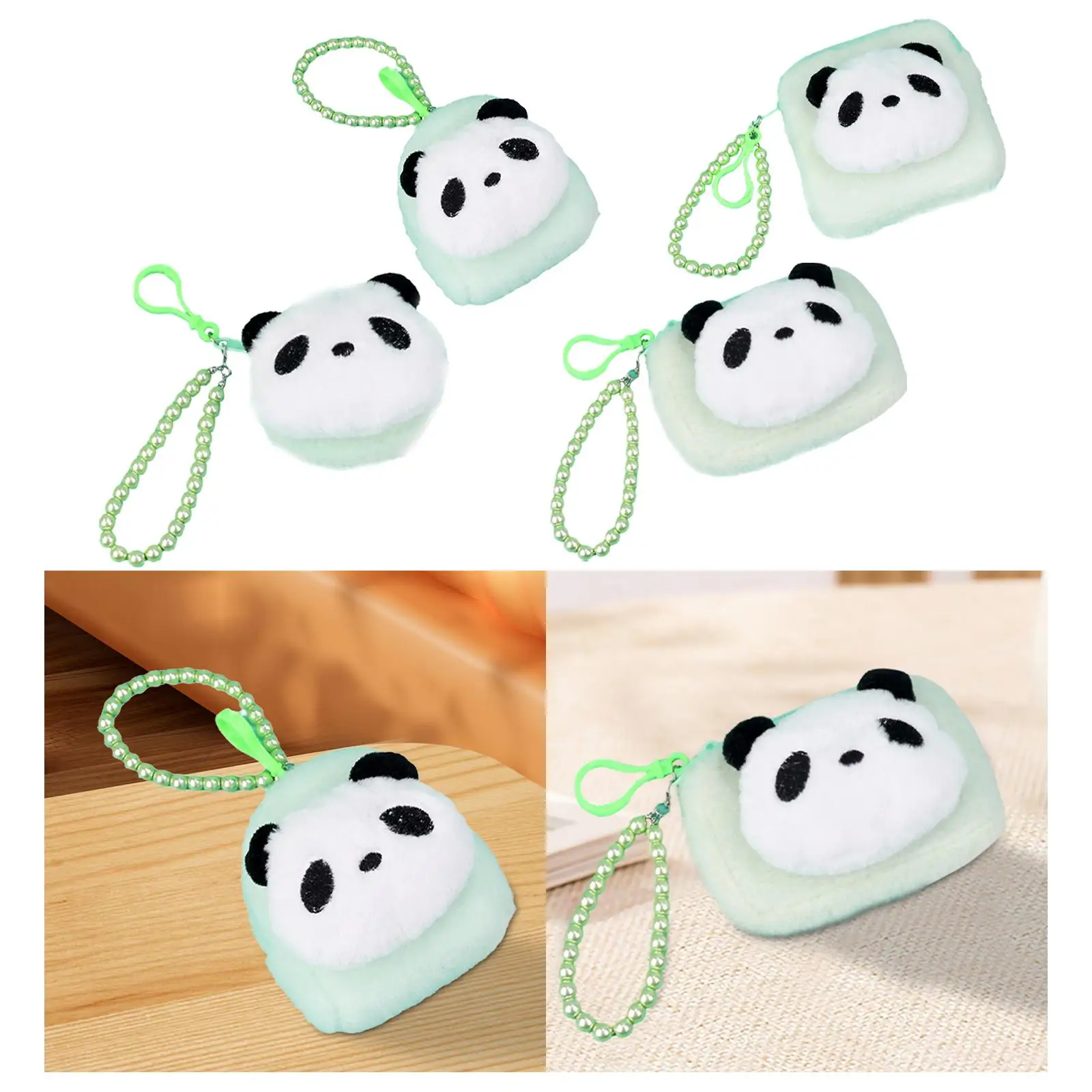 Plush Coin Purse Adorable Cartoon Pocket Pendant Novelty Plush Bag Change Pouch for Party Birthday Gift Travel Shopping Vacation