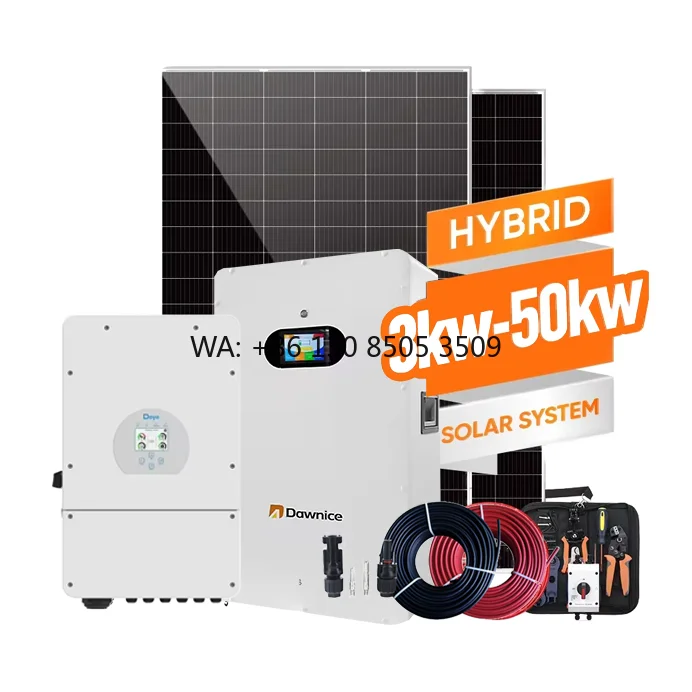For Home Grid-Tie Solar Panel System with MPPT Controller Pure Sine Wave Inverter-Complete 3-20KW On-Grid Solar Power System