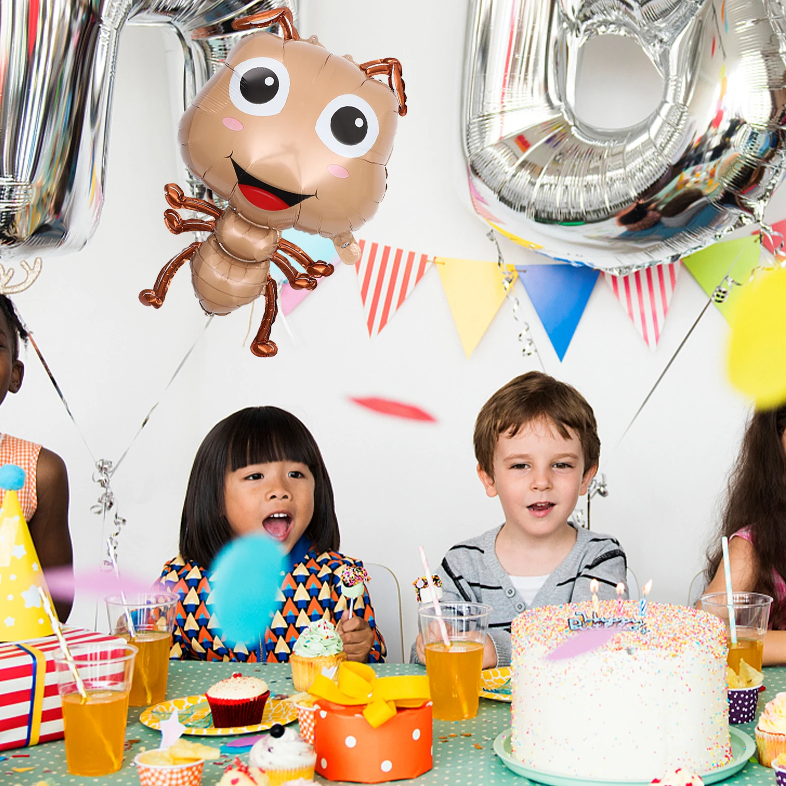 

4pcs Ant Animal Inflatable Foil Balloons Shaped Foil Balloons Inflatable Aluminum Decor Party Supplies Kids Birthday