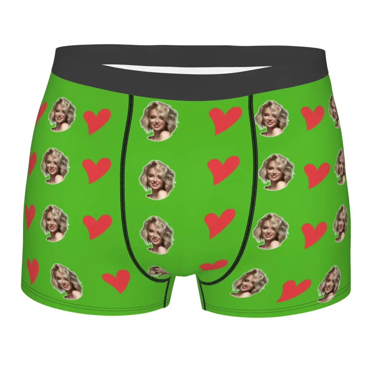 Custom Personalized Face Photo Man Long Underwear Boxer Shorts Panties Humor Soft Underpants for Male Plus Size