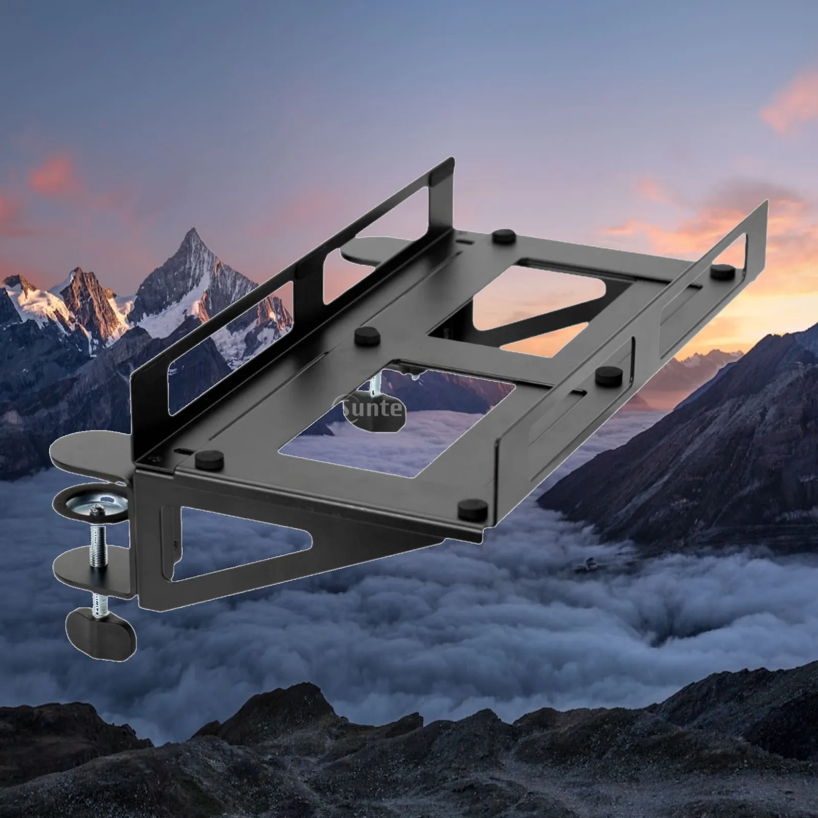 Adjustable Desktop Computer Structure Stand Ventilated Adjustable Computer Structure Mount Clamp-on Processor Holder Open Frame