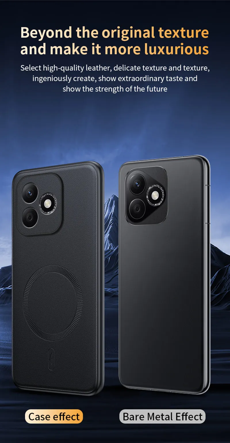 Für Honor 600 lite Hülle Magnetische Leder-Schutzhülle Anti-Fingerabdruck Rutschfeste PC+TPU Hülle Für Honor 600 lite – Detail 11