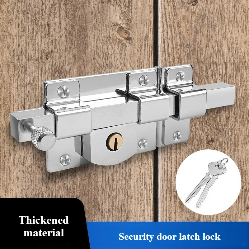 1Pcs Stainless Steel Sliding Barn Door Lock Hardware Gate Latches, Window Closet