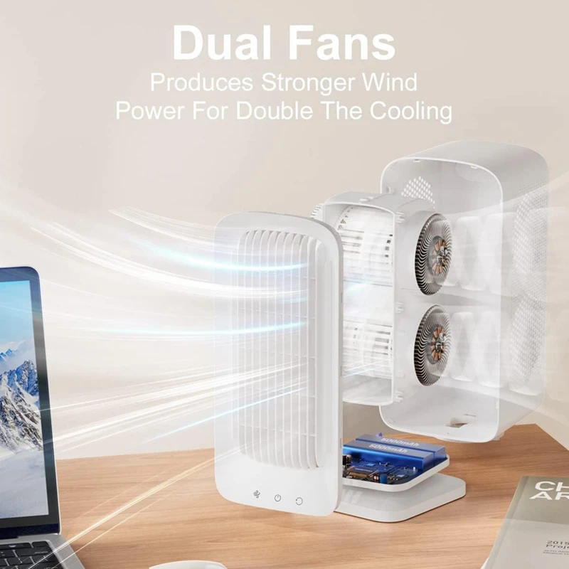 Desk Fan Portable Fan Small Personal Table Fan Oscillating Fan 5 Speed Cooling Fan