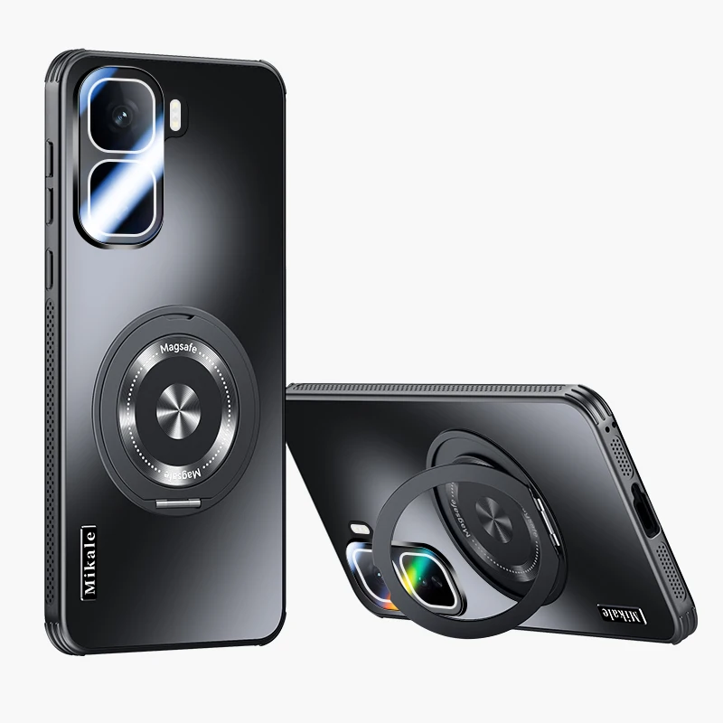 For VIVO IQOO NEO 10 Pro Case Hard AG Matte With Ring Magnetic wireless charging Protective Back Cover For IQOO 13 12 Pro Neo10