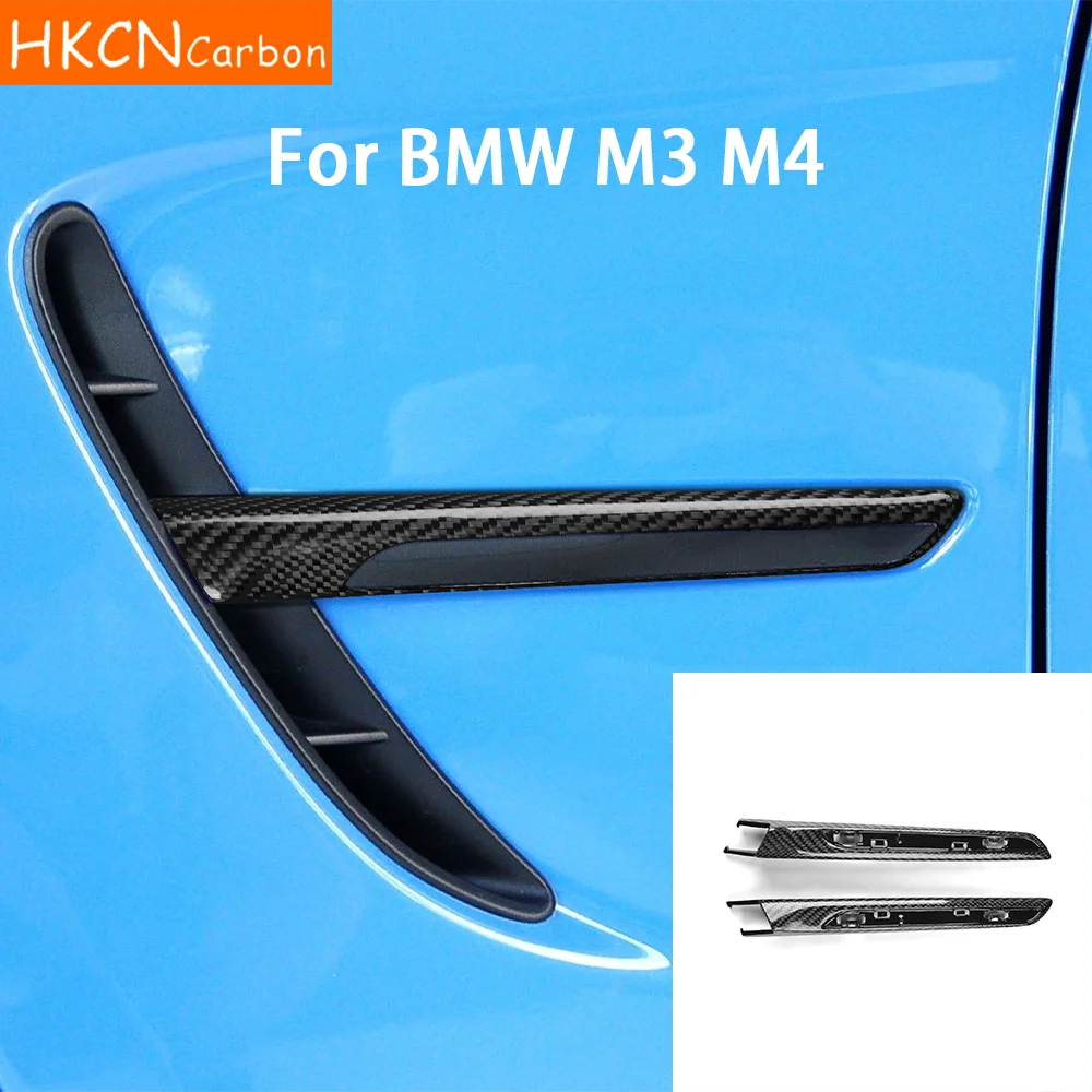

Real Carbon Fiber Interior Door Side Fender Vent Cover Trim For BMW M3 M4 F80 F82 F83 2015-2020 Decoration Car Accessories