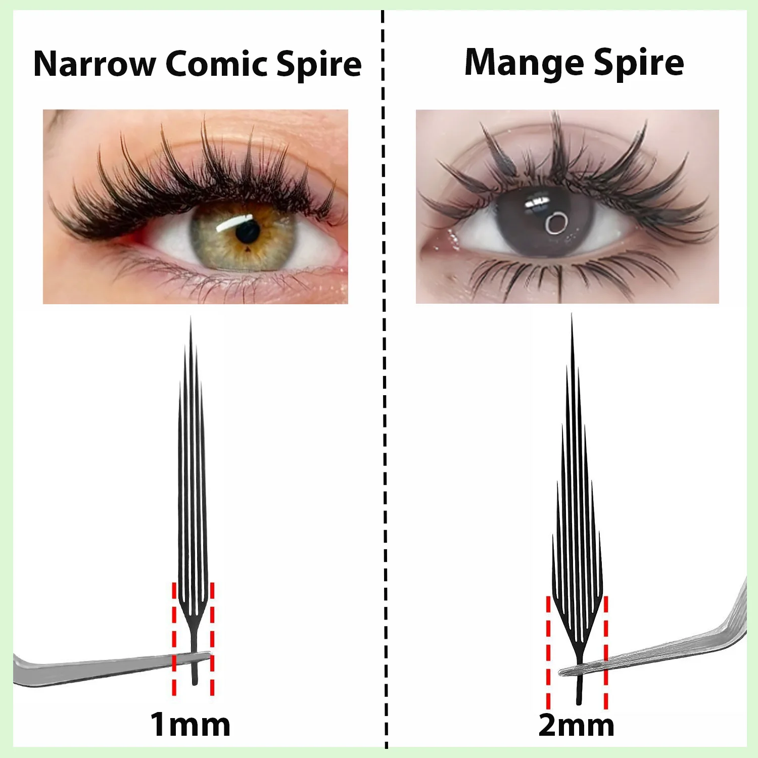 MIOFIA New Comic Spire 3D Russia Volume Lashes Narrow Feather False Eyelashes Natural Soft Small Gap Eyelash Extension