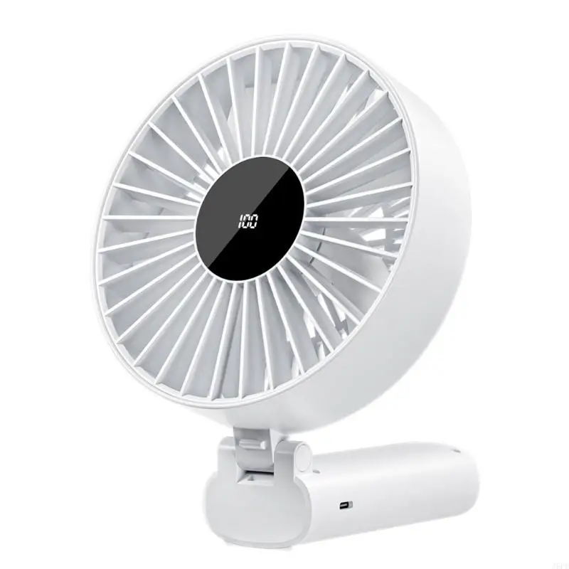 J6PE Rechargeable Folding Electric Fan for Beach Picnics Office Dormitory Enduring