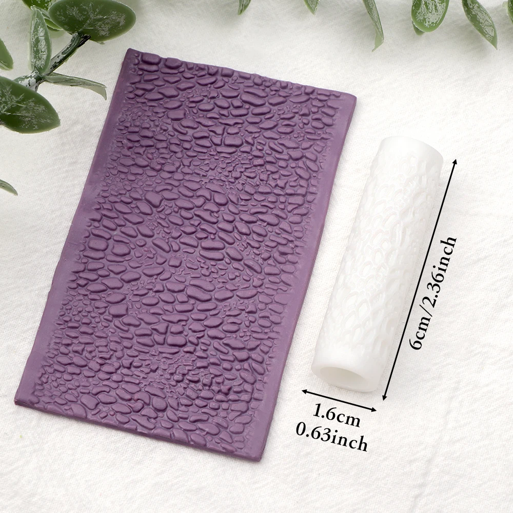 

4 шт./компл., каменная стена, полимерная глина, бесшовная текстурированная роликовая форма, креативная глиняная форма для сережек, сделай сам, роликовый инструмент для сережек