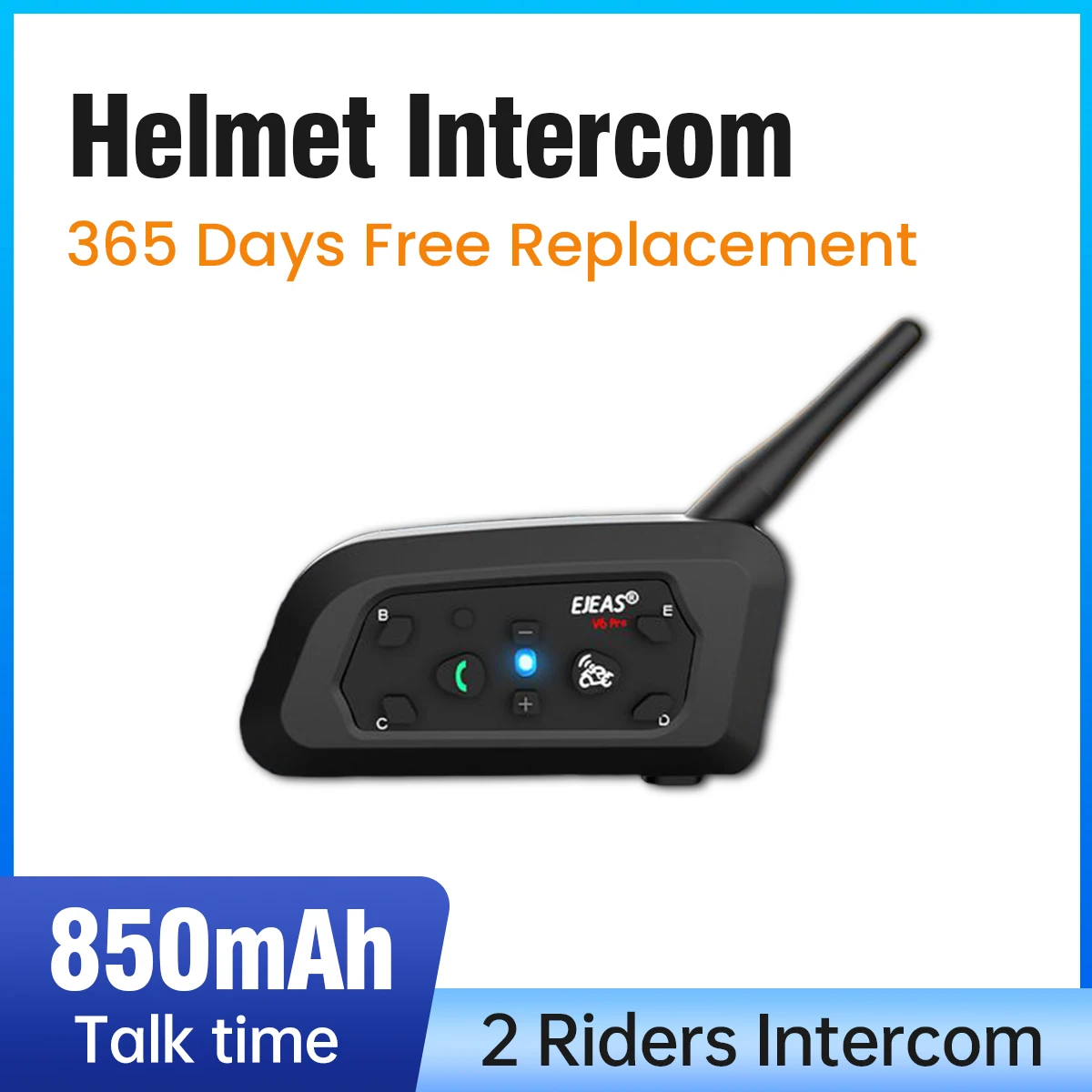 

V6 PRO +/PLUS Мотоциклетный шлем Bluetooth Walkie Talkie 6 Расстояние водителя 800 метров Водонепроницаемый IP67