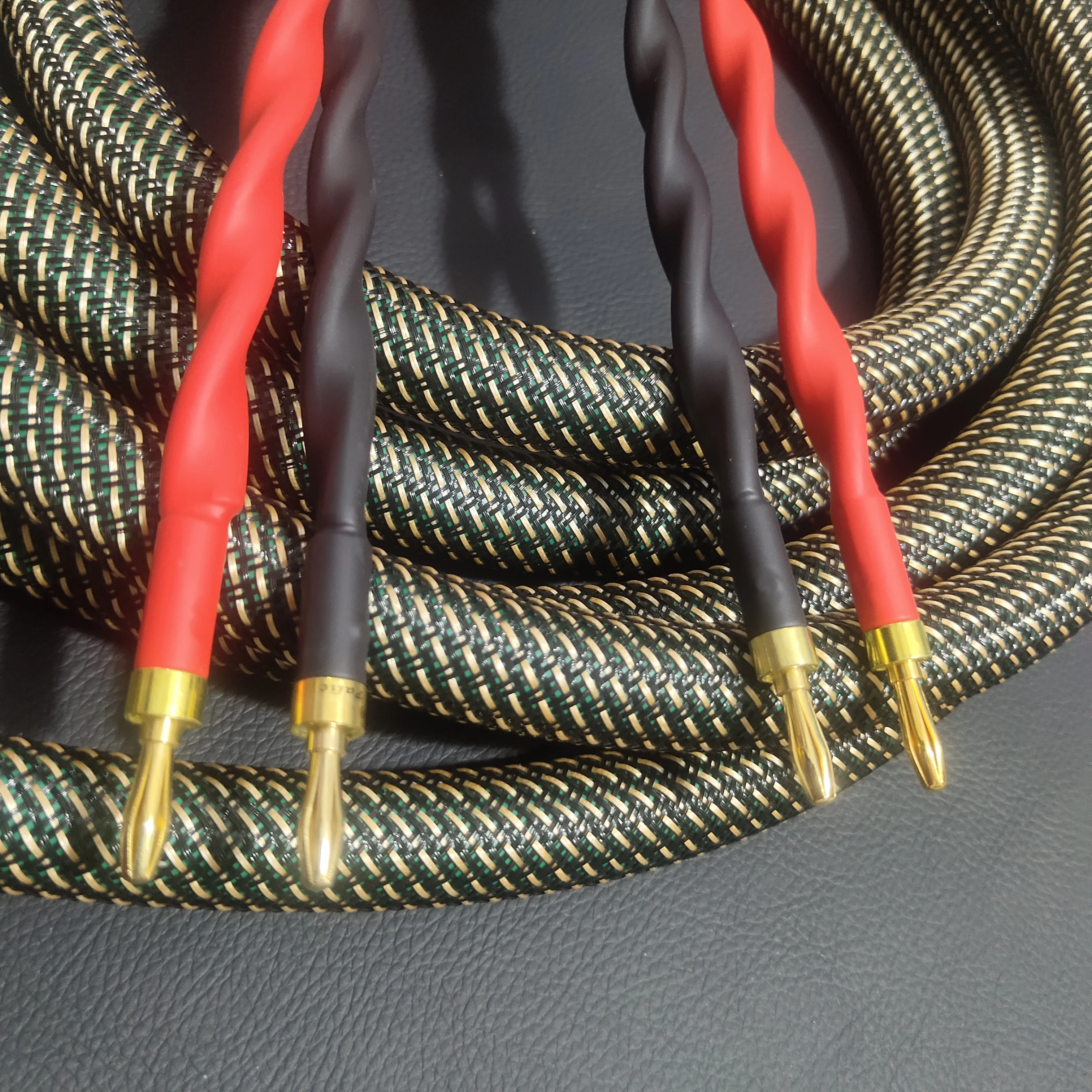 Real shot MCINTOSH Speaker Cable HiFi 5N Pure Copper+OCC silver-plated nerve wire loudspeaker line grossly but soft cable 1 pair