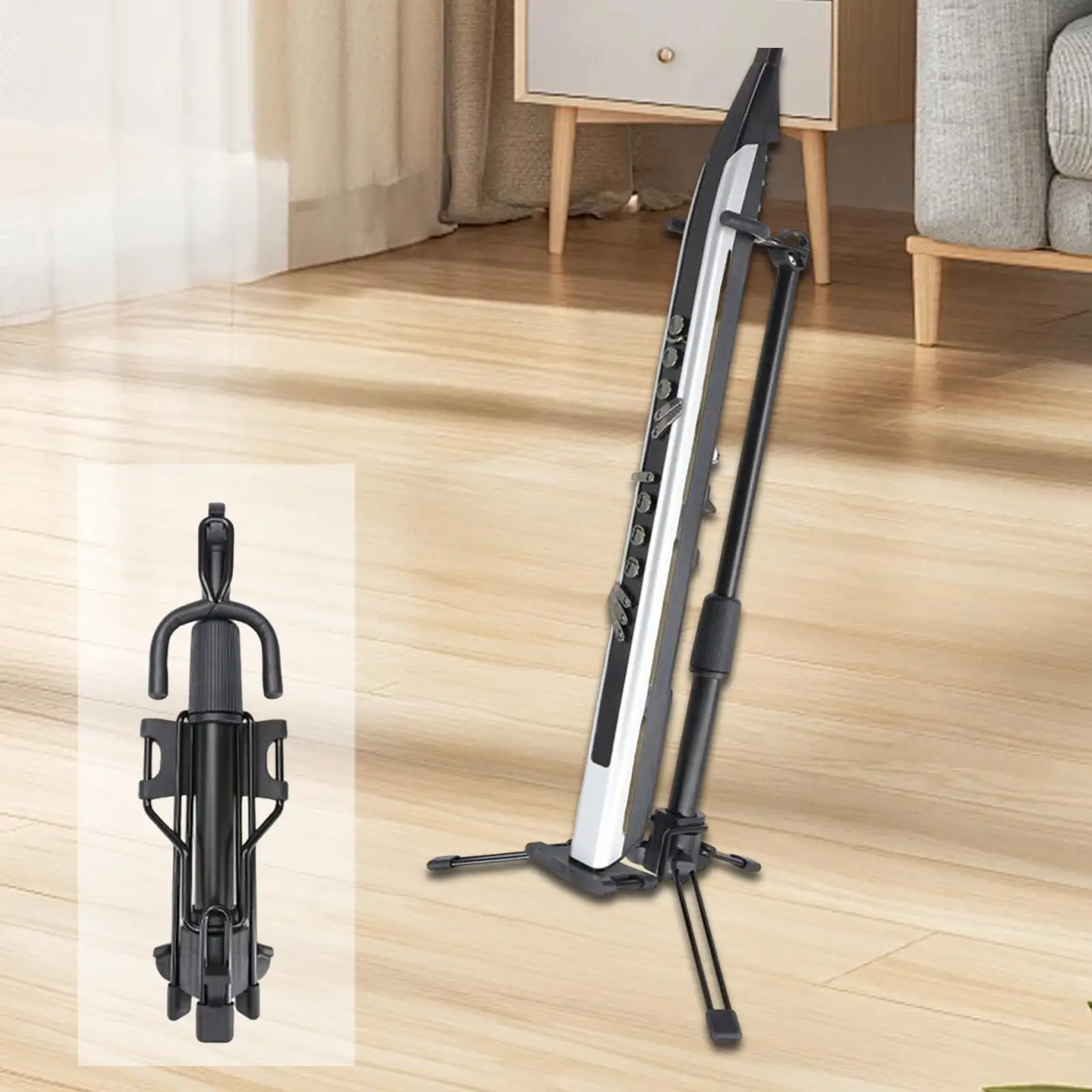

Electroblowing Pipe Bracket Folding Metal Protection Instruments Holder Guitar Stand for Folk Guitar
