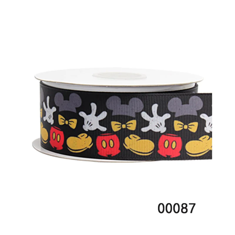 Disney 5Yards Mickey Mouse Printed Grosgrain Ribbon 25MM 38MM