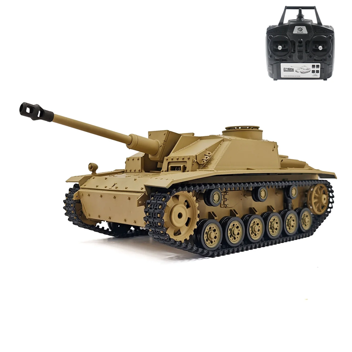 RTR Henglong 1/16 7.0 Carro Armato RC di Plastica Tedesco Stug III Modello Militare 3868 BB IR Cambio In Acciaio Radio 1800MAH Batteria Suono giocattoli