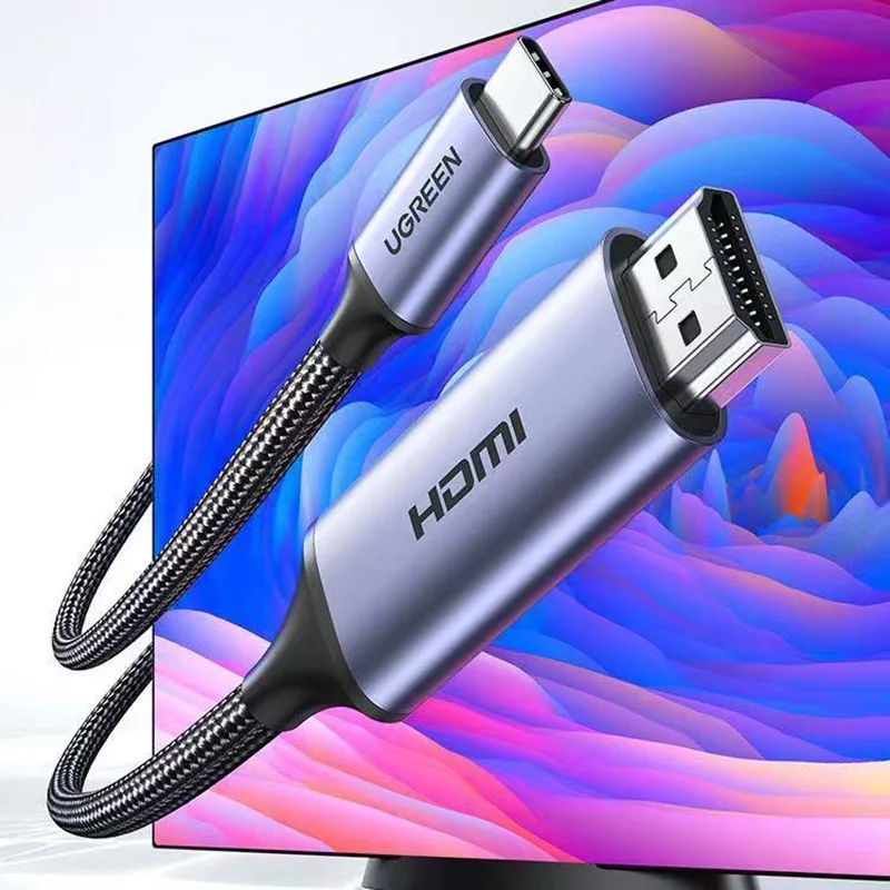 UGREEN USB C to HDMI Cable 6.6FT Type C to HDMI 4K Adapter Thunderbolt 4/3 to HDMI for Home Office MacBook Pro Air