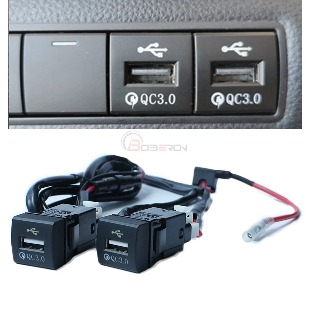 

Быстрое Автомобильное зарядное устройство USB QC3.0 для Toyota Prado Reiz Corolla RAV4 Camry Levin