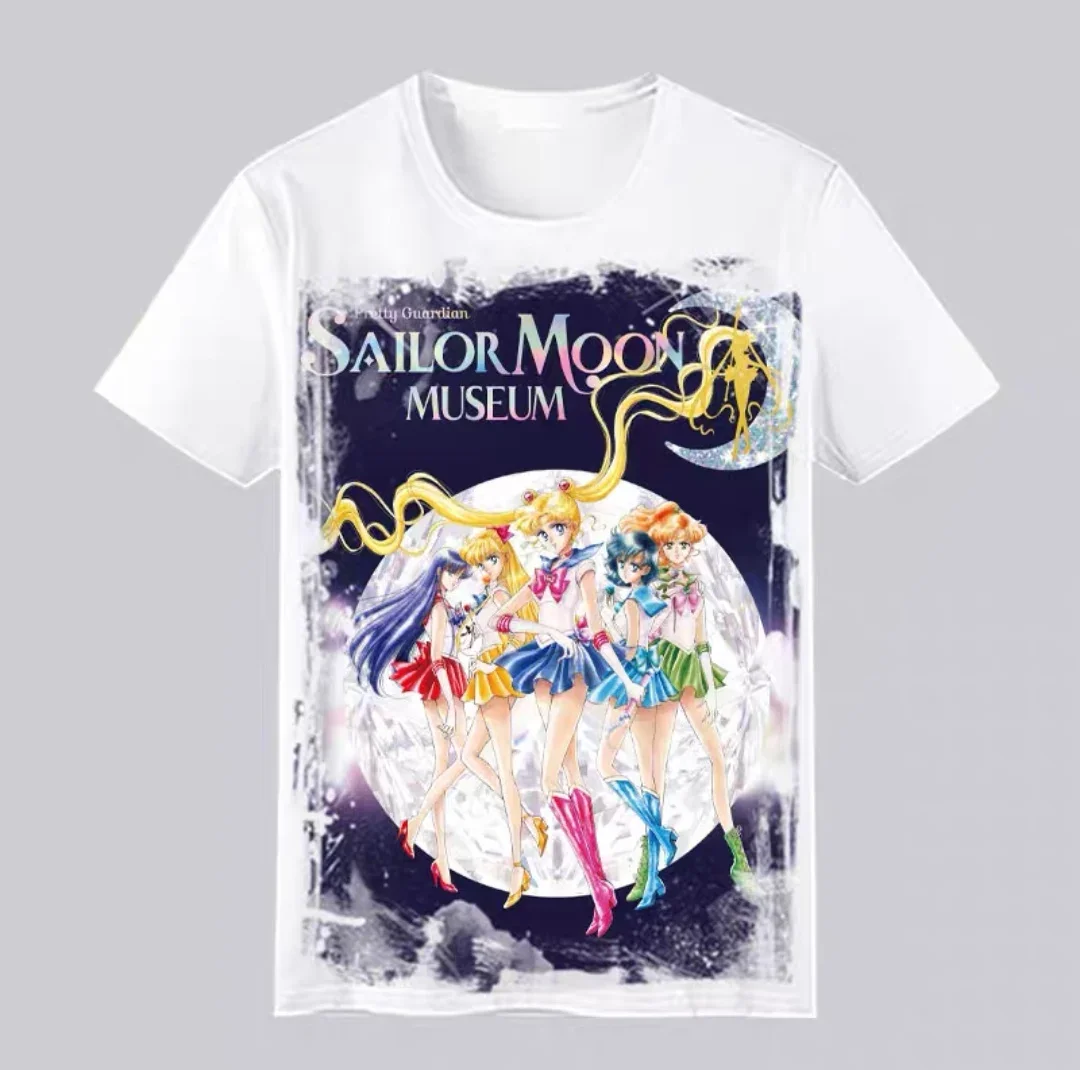 

2025 Tide Brand Explosive Sailor Moon Anime T-shirt Men and Women Couples Two-dimensional Water Ice Moon Surrounding