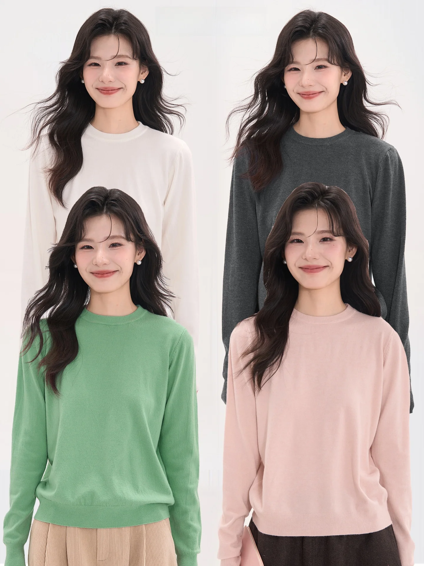 

Женский зимний облегающий вязаный свитер Heme Basic с круглым вырезом, базовый слой, повседневный, из мягкой ткани, с длинными рукавами