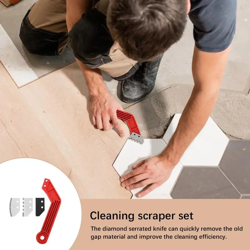 Crevice Scraper Floor Scraper Serrated Cement Remover Effective And Sturdy Crevice Cleaning And Seam Cleaner For Kitchen