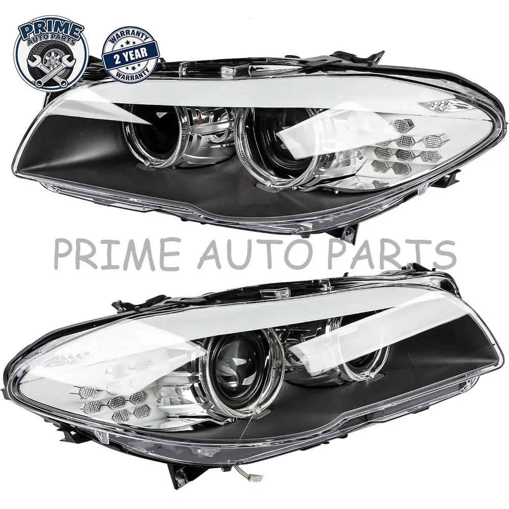 Pair Left+Right Side Xenon Headlight for BMW 5 Series F18 F10 550i 535i 528i M5 2011-2013 7 Pins w/o AFS 63117271911 63117271912