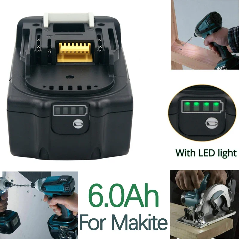 

For makita /The new BL186018V 6000mAh lithium-ion rechargeable battery is applicable to BL1840 BL1850 BL1830 BL1860B LXT 400