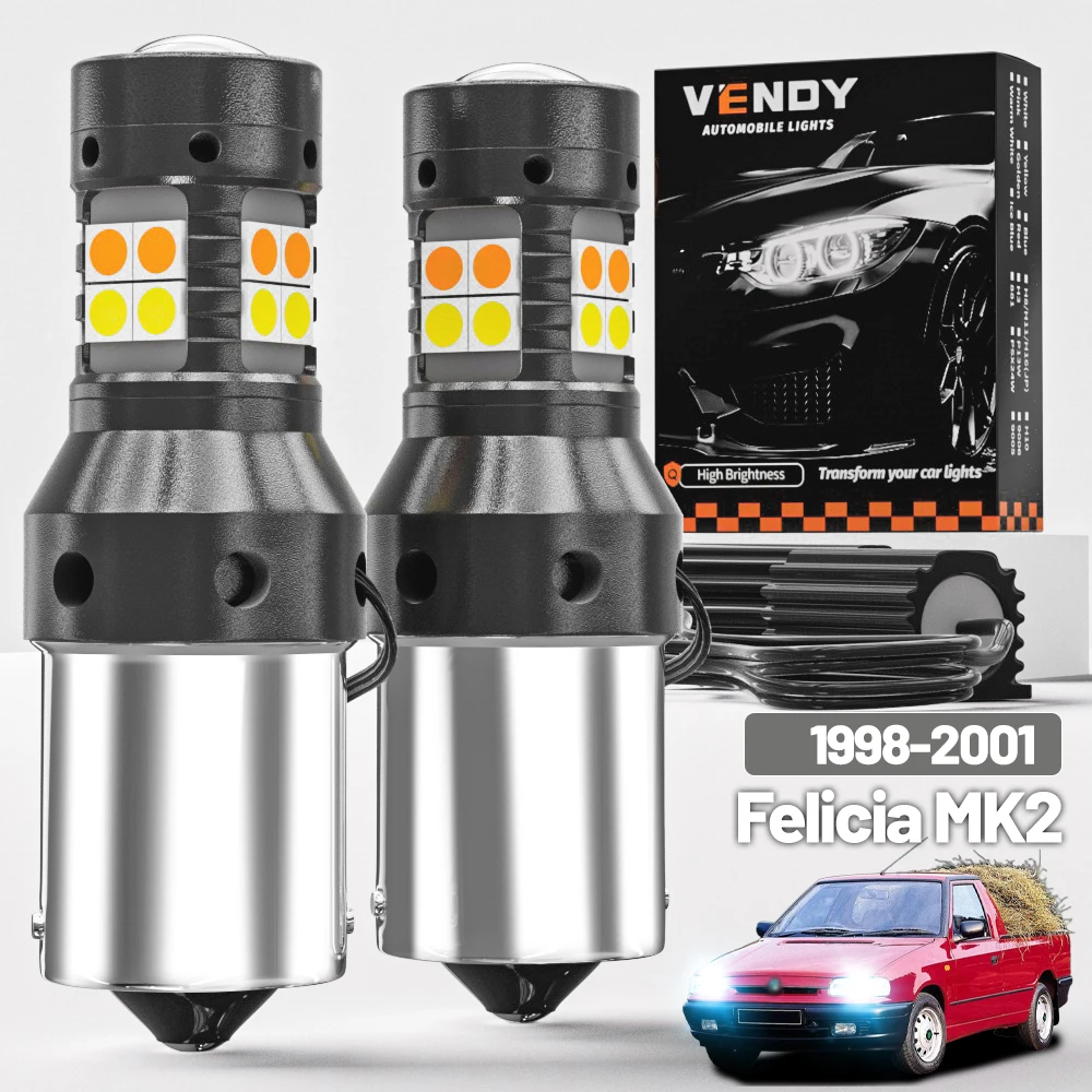 

2pcs For Skoda Felicia 2 MK2 1998-2001 Dual Mode LED Turn Signal+Daytime Running Light DRL 1999 2000 Canbus Accessories