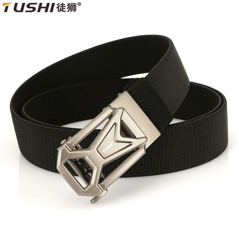 

TUSHI New Tactical Belt Nylon Military Army belt Outdoor Metal Buckle Police Heavy Duty men's Training Hunting Belt
