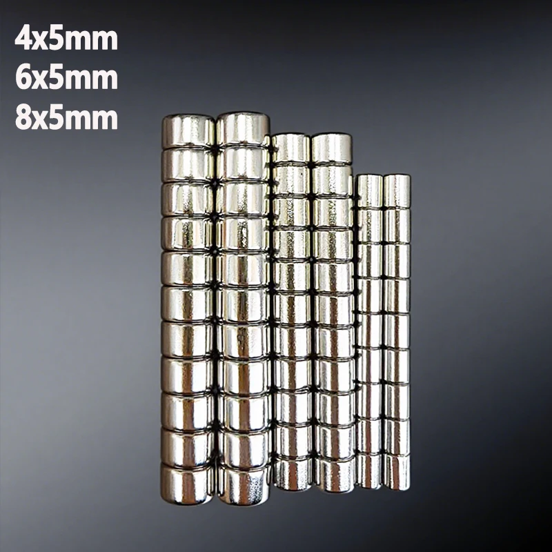 10-200pcs 라운드 자석 4x5 6x5 8x5mm 냉장고 사무실 차고 도구 공예 주방 냉장고 화이트 보드 4*5 6*5 8*5mm 액세서리