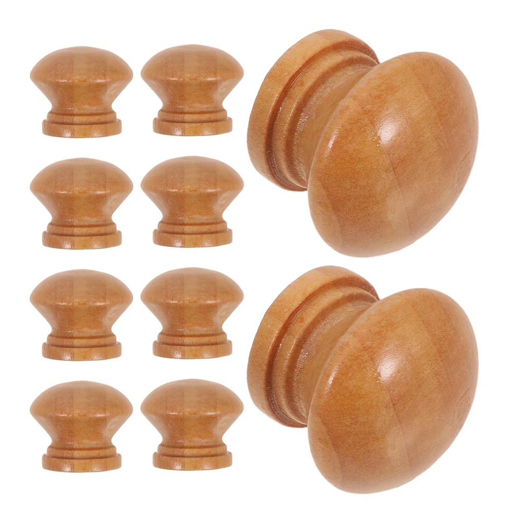 

10 Pcs Furniture Wooden Handle Black Dresser Small Knobs for Drawers Bronze Closet Door Pull