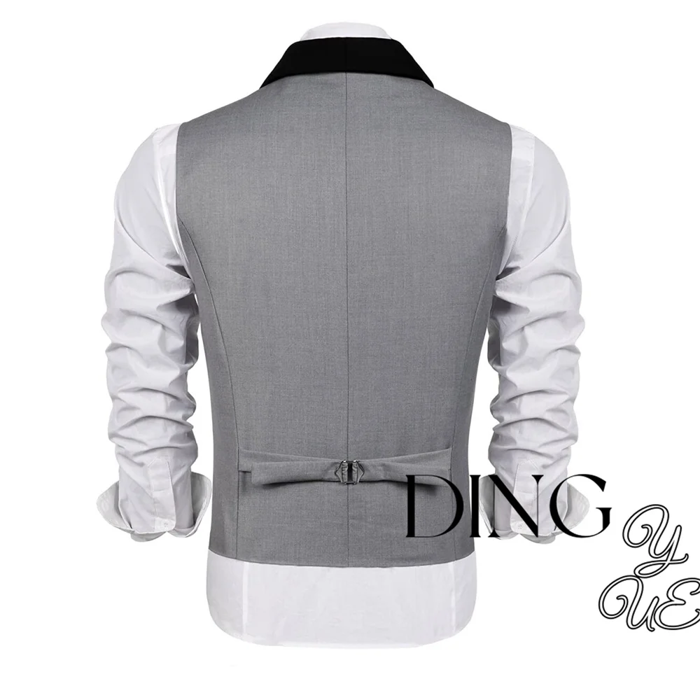 Men's Suit Vest Season Fashion Wedding Single-breasted Vest Business Dress Vest Waistcoat for Men