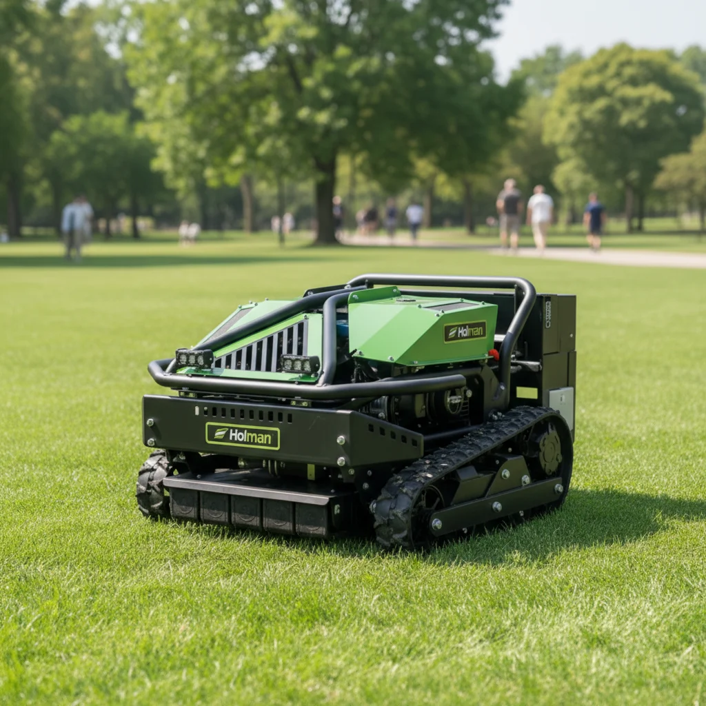 

Multifunctional Tracked RC Lawn Mower For Orchard Farm Slope Muddy Land