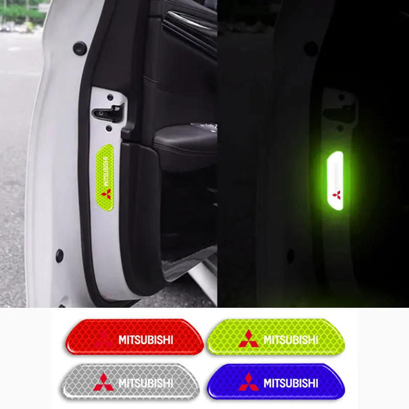 Pegatina reflectante para puerta de coche, calcomanía de advertencia para carrocería de coche, para Mitsubishi Outlander Lancer 10 9 ASX RALLIART Eclipse L200 Pajero Triton