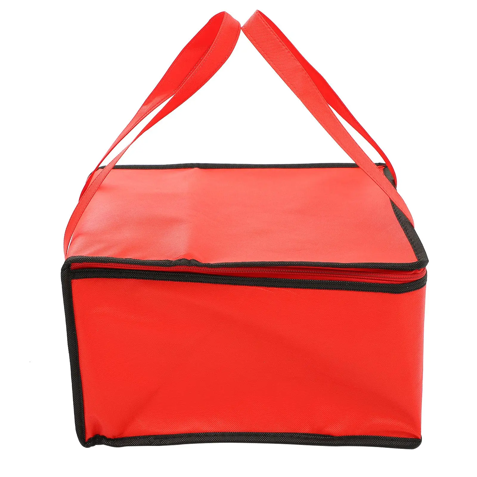 

2 Pcs Pizza Bag Insulation Bags Insulated for Food Portable Freezable Red Non-woven Fabric Lunch Tote