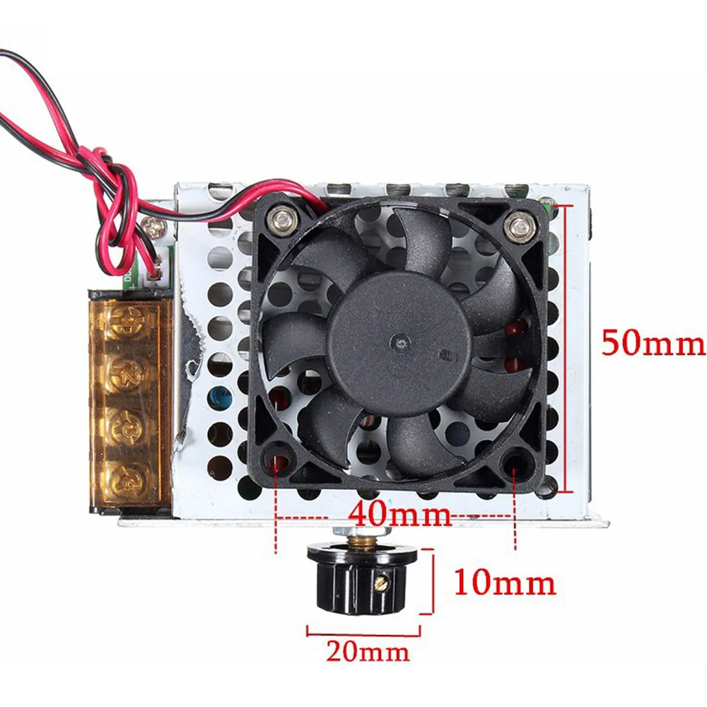 ​4000W Motor Speed Controller AC110-220V High Power SCR Adjustable Control Dimming Dimmers Voltage Regulator Thermostat with Fan