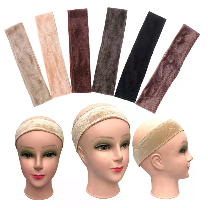 

【New】1X Velvet Wig Elastic Hair Band Antiskid Fixed Wig Grip Band Adjustable Headband Black / Coffee / Nude / Beige