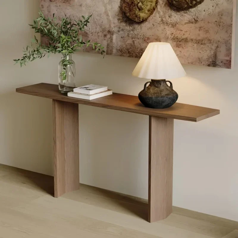 طاولة وحدة التحكم في المدخل الاسكندنافية الحديثة الخشبية الفاخرة الحد الأدنى طاولة وحدة التحكم الجمالية البهجة تافولو سالوتو أثاث المنزل