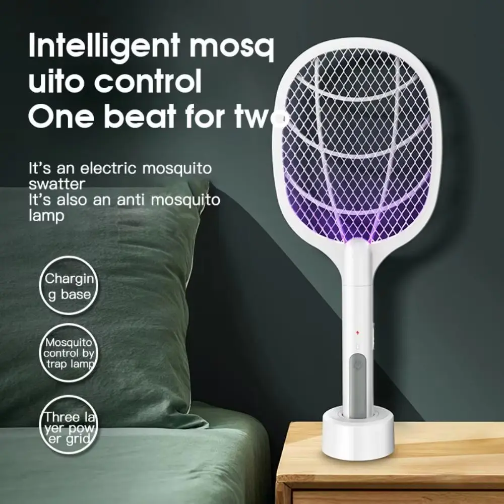 

New 3 IN 1 Electric Mosquito Swatter 2500V UV Light Mosquito Killer Non-toxic Safe Mosquito Zapper Home