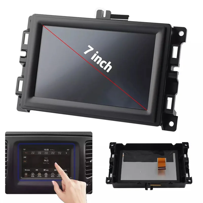 

TDO-WXGA0700K00033-V2 TDO-WXGA0700K00057-V1 7-дюймовый ЖК-дисплей с сенсорным экраном, автомобильные радиоприемники для JEEP Compass 2017-22 LHD