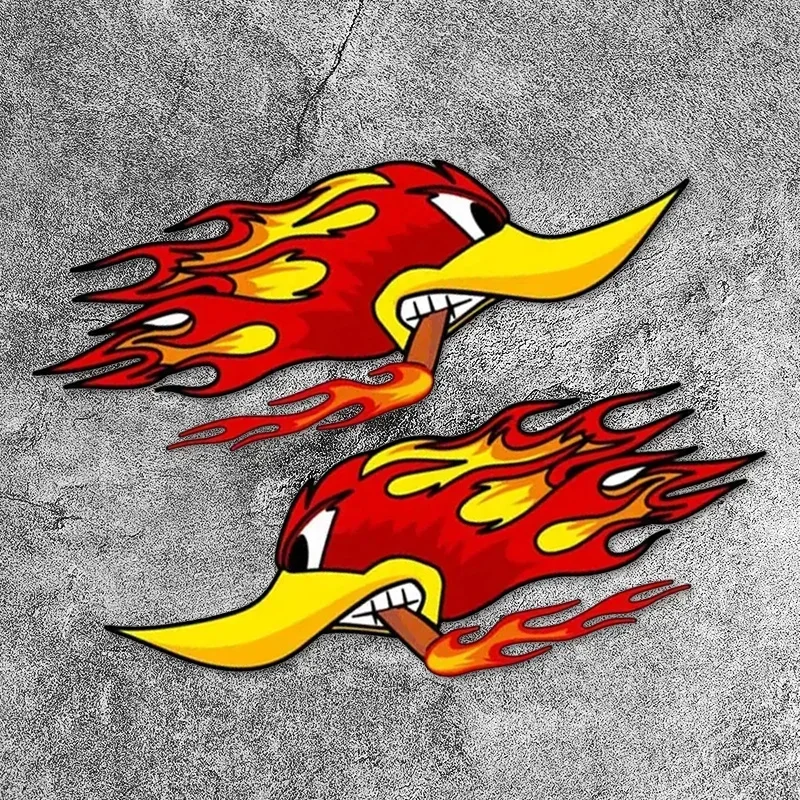 1PC Unique Flame Bird Car Sticker, Sporty Accessory for Car, Make Your Car Stand Out with This Racing-Themed Decal